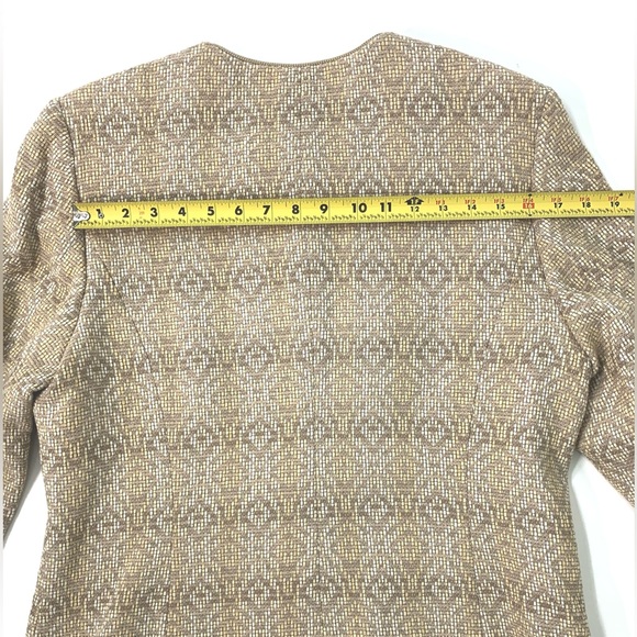 Pendleton Women’s 14 Tan Tweed Wool Blazer Jacket - Picture 14 of 14